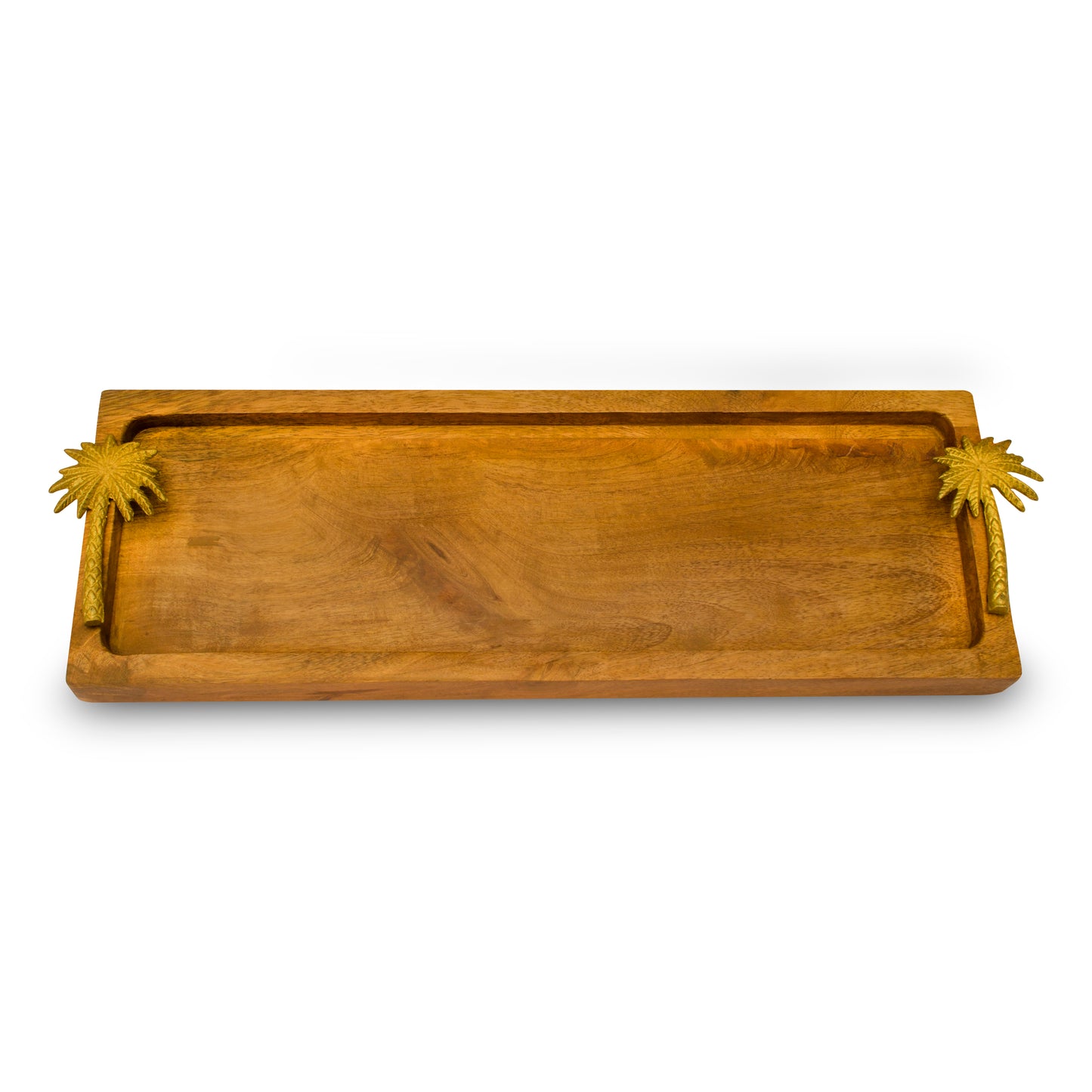 Golden Palm Serving Tray