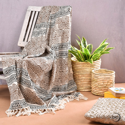 Brown Violetear Hand-Woven Throw
