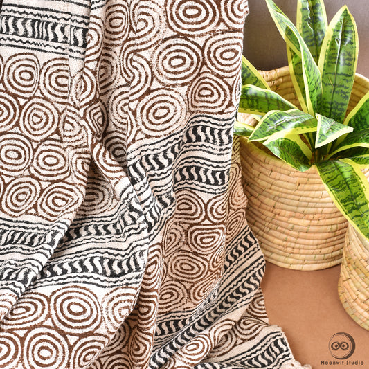 Brown Violetear Hand-Woven Throw