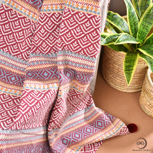 Rosella PomPom Throw