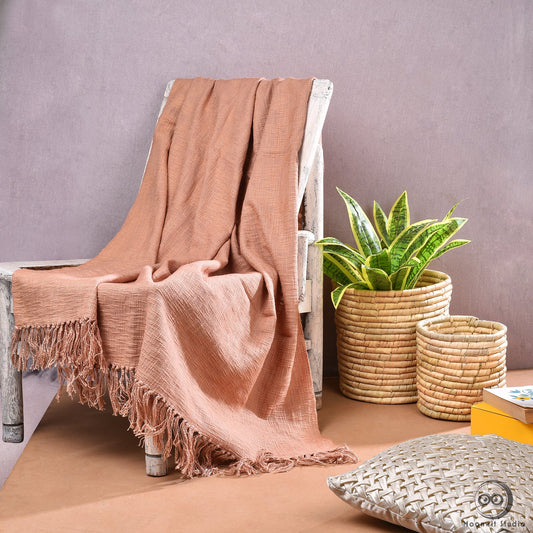 Faded Rust Hand-Woven Throw