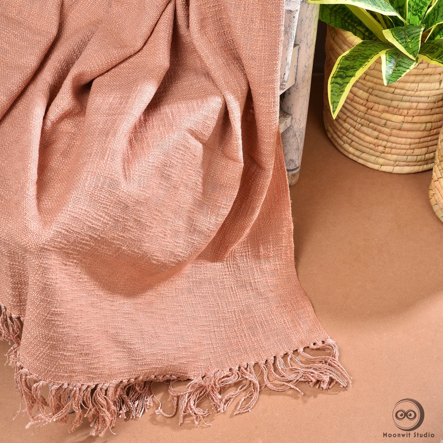 Faded Rust Hand-Woven Throw