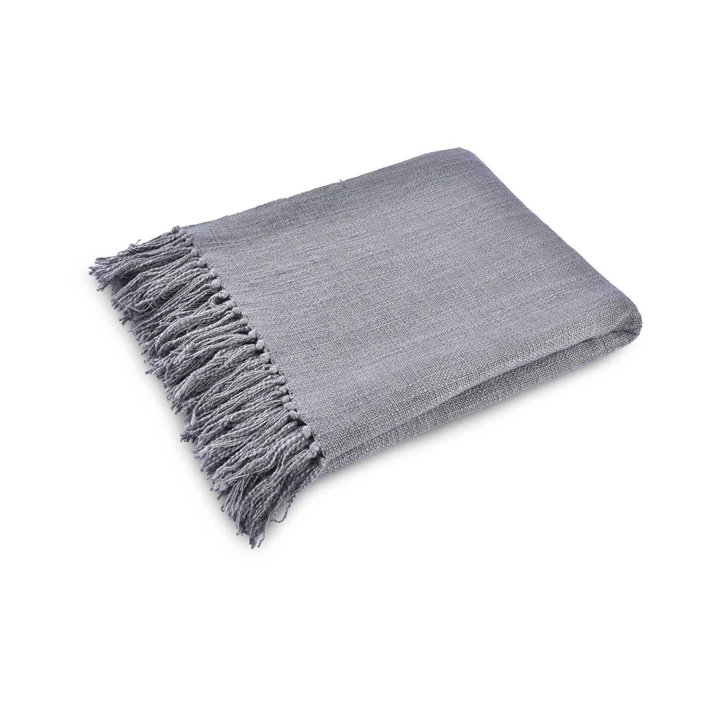 Smokey Gray Hand-Woven Throw