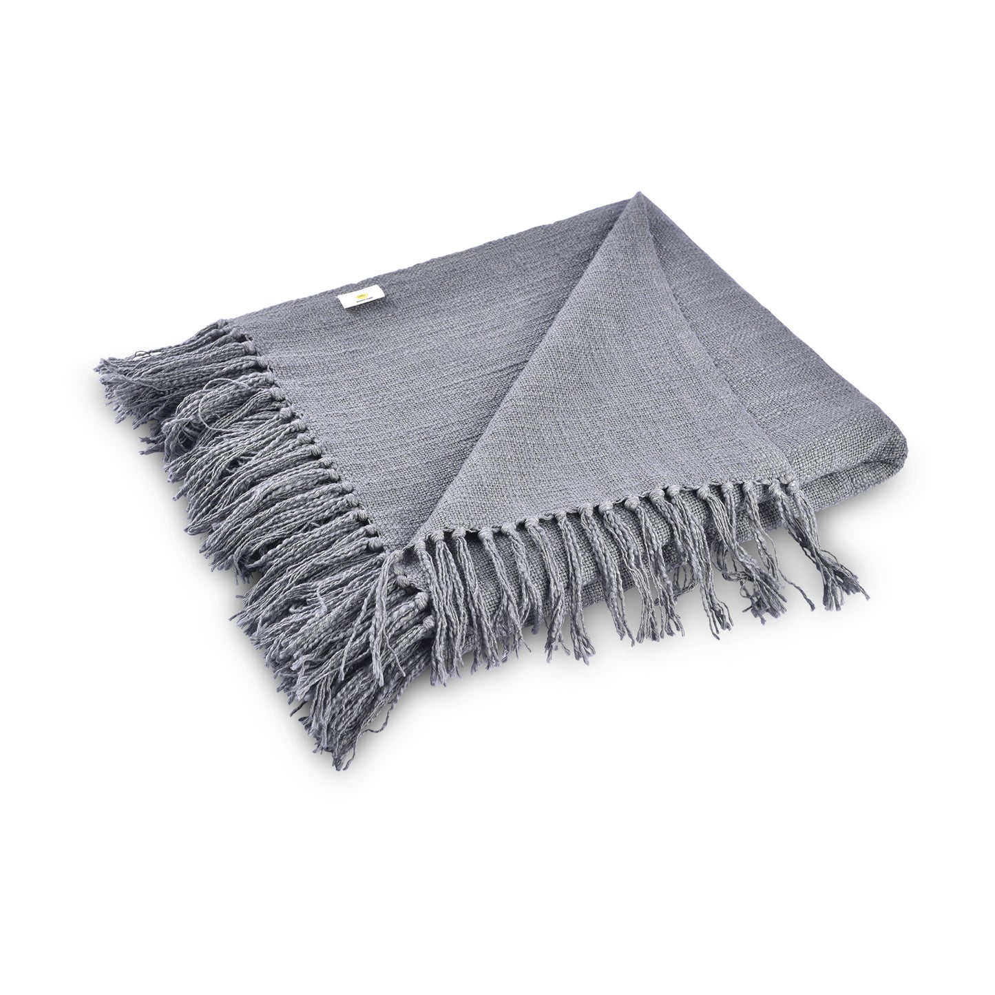 Smokey Gray Hand-Woven Throw