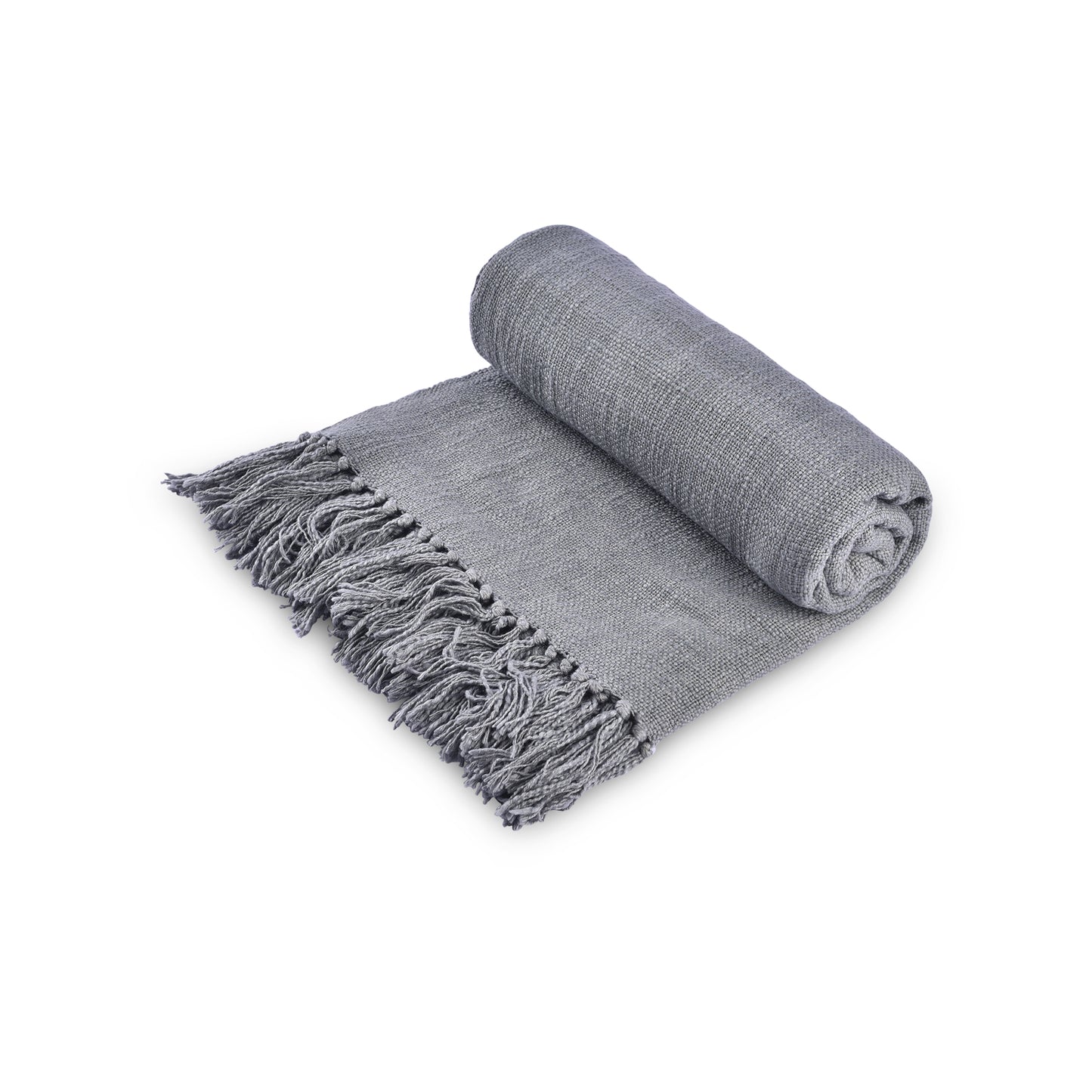 Smokey Gray Hand-Woven Throw