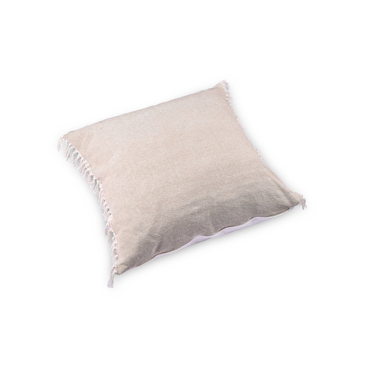 Bege Tassel Cushion Cover