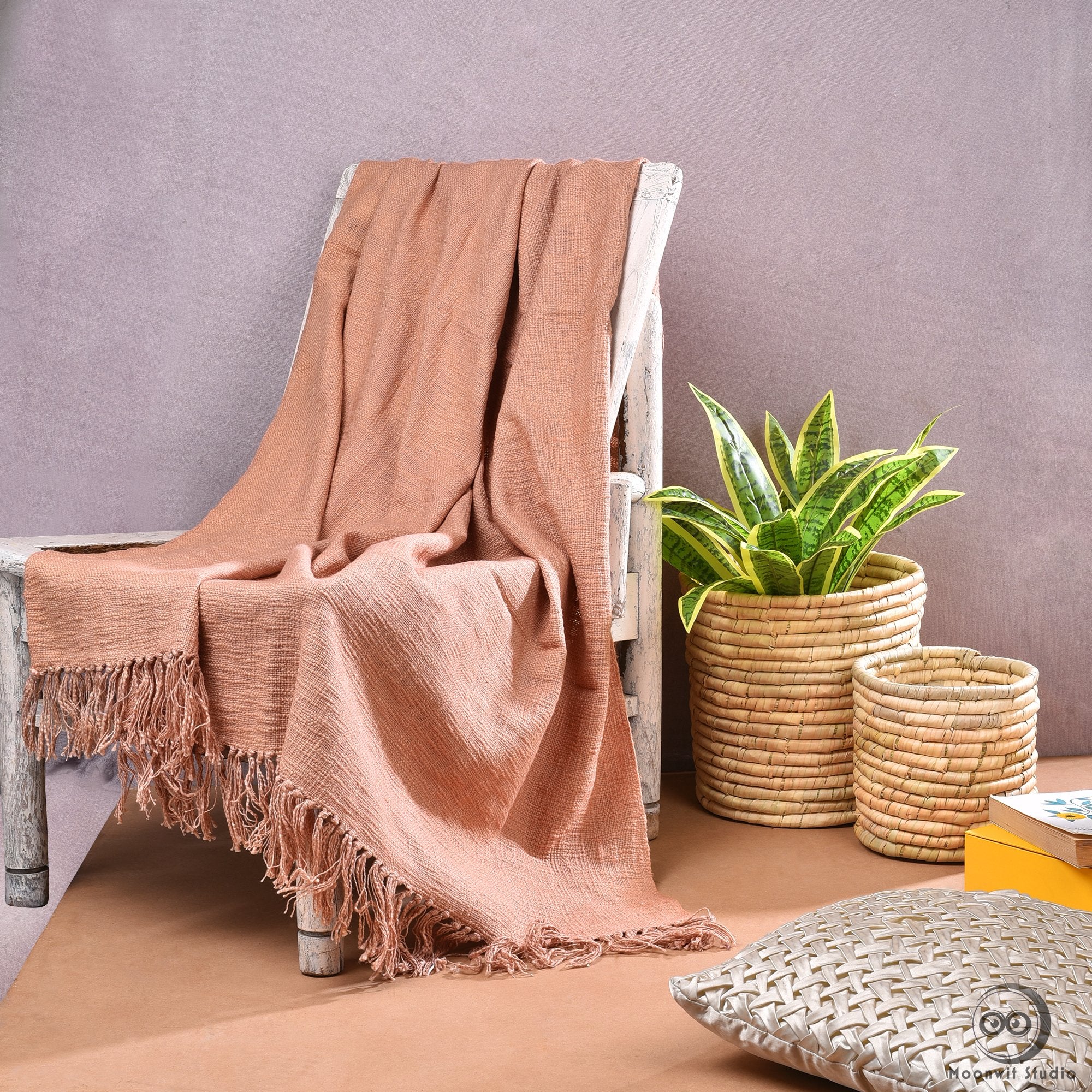 Faded Rust Hand-Woven Throw – Moonwit Studio