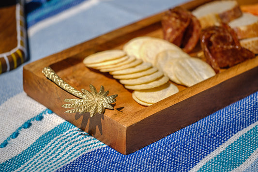 Golden Palm Serving Tray